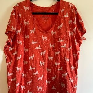 Torrid orange llama t-shirt
